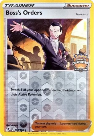 Boss's Orders 154/192 - Reverse Holofoil League & Championship Cards - Promo