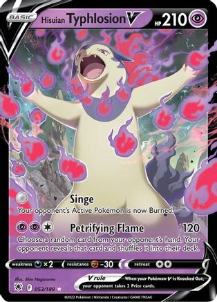 Hisuian Typhlosion V 053/189 - Holofoil SWSH10 Astral Radiance - Ultra Rare