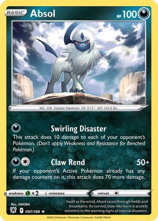 Absol 097/189 - Holofoil SWSH10 Astral Radiance - Holo Rare
