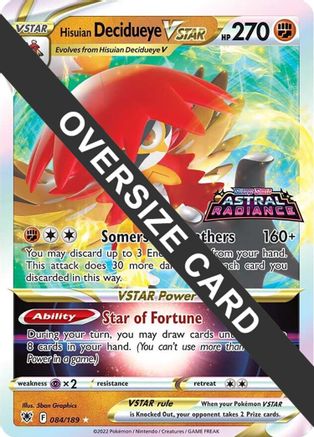 Hisuian Decidueye VSTAR 084/189 - Holofoil Jumbo Cards - Promo
