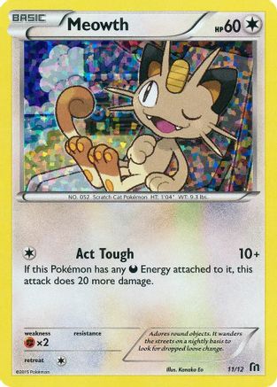 Meowth 011/12 - Holofoil McDonalds Promos 2016 - Promo