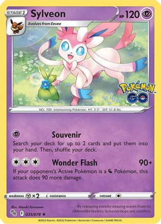 Sylveon 035/078 - Reverse Holofoil Pokemon GO - Holo Rare