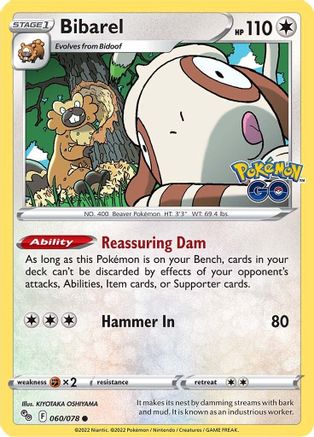Bibarel 060/078 Pokemon GO - Common
