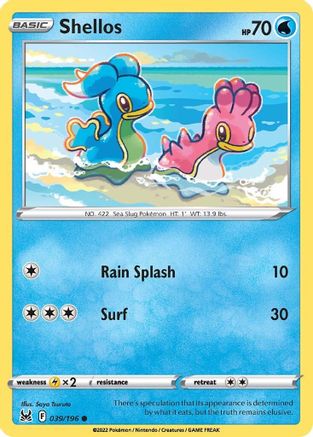 Shellos 039/196 - Reverse Holofoil SWSH11 Lost Origin - Common