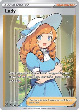 Lady (Full Art) 193/196 - Holofoil SWSH11 Lost Origin - Ultra Rare