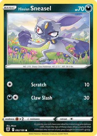 Hisuian Sneasel 092/189 - Holofoil Deck Exclusives - Promo
