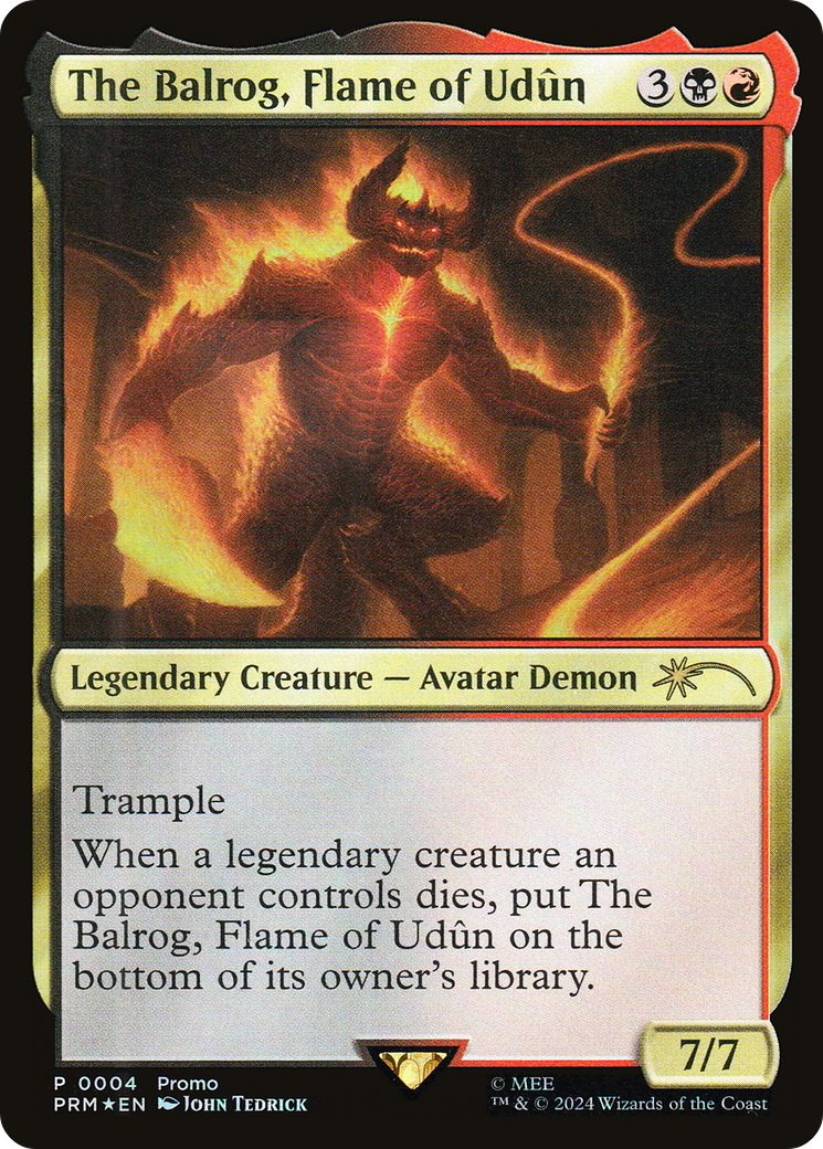 The Balrog, Flame of Udûn (UMP-004) - Tales of Middle-earth Deluxe Commander Kit Foil