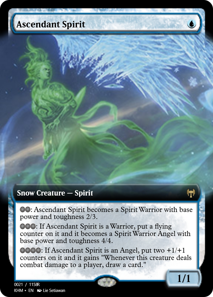 Ascendant Spirit (PRM-88242) - Magic Online Promos: (snow) Foil