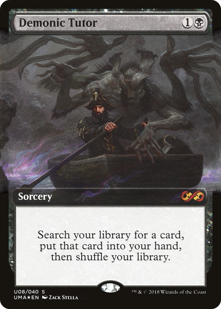 Demonic Tutor (UMA:BT-U08) - Ultimate Box Topper: (Extended Art) Foil