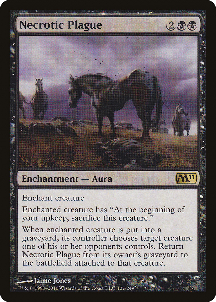Necrotic Plague (M11-107) - Magic 2011 Foil
