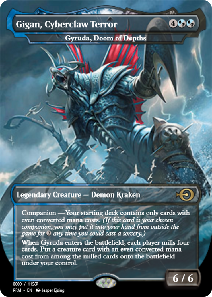Gyruda, Doom of Depths (PRM-80919) - Magic Online Promos / Gigan, Cyberclaw Terror: (companion) Foil