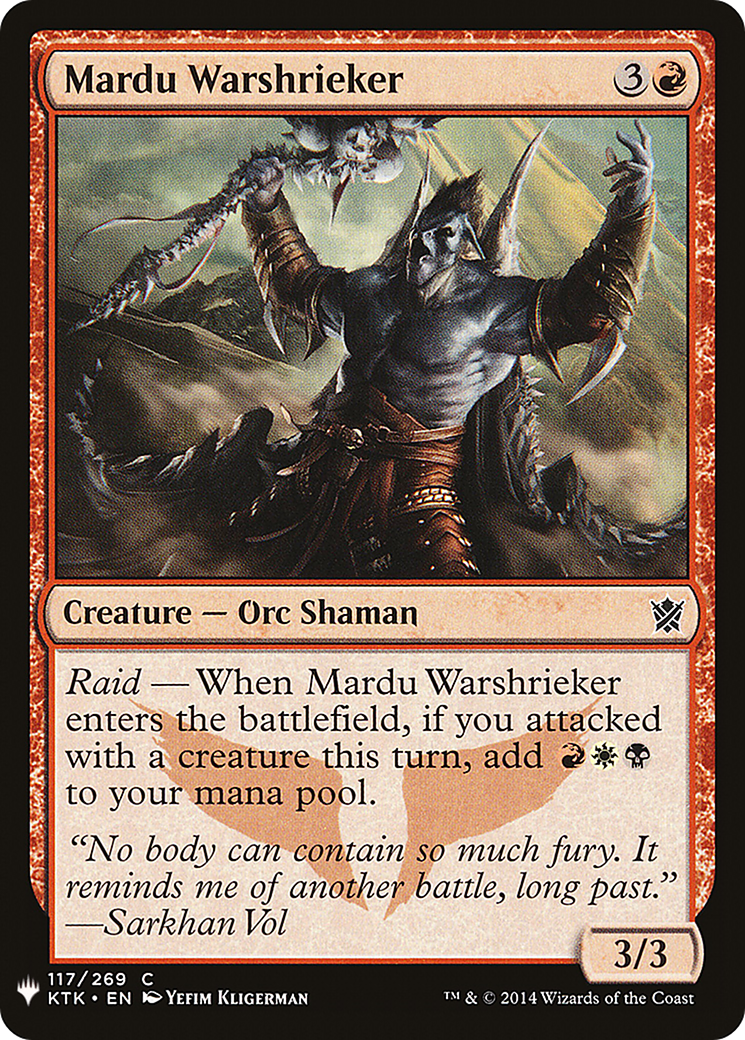 Mardu Warshrieker (LIST-KTK-117) - The List