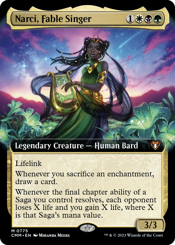 Narci, Fable Singer (Extended Art) (CMM-775) - Commander Masters: (Extended Art)