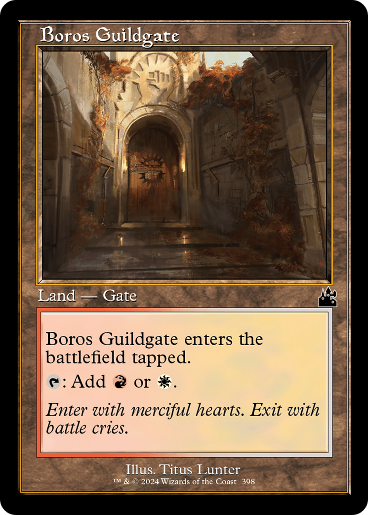 Boros Guildgate (Retro Frame) (RVR-398) - Ravnica Remastered