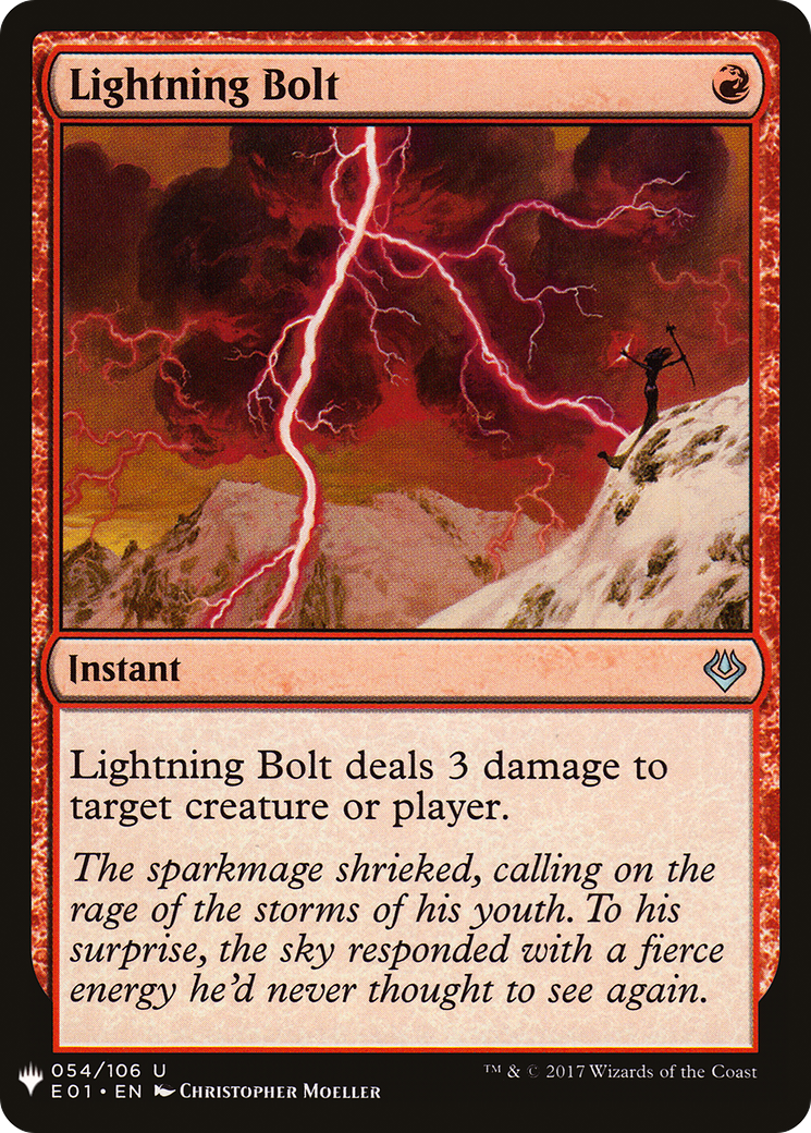 Lightning Bolt (E01) (LIST-E01-54) - The List