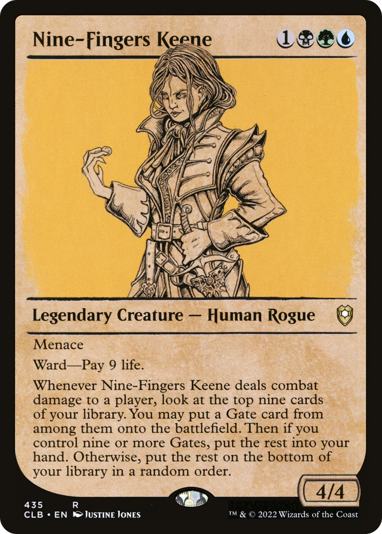 Nine-Fingers Keene (Showcase) (CLB-435) - Commander Legends: Battle for Baldur's Gate: (Showcase)