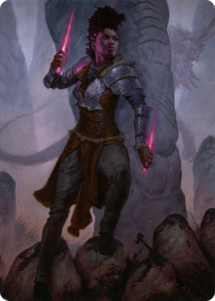 Kaya the Inexorable // Kaya the Inexorable (AKHM-058) - Kaldheim Art Series (Borderless) Foil