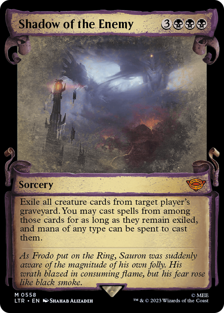 Shadow of the Enemy (Showcase Scrolls) (LTR-558) - The Lord of the Rings: Tales of Middle-earth: (Showcase) Foil