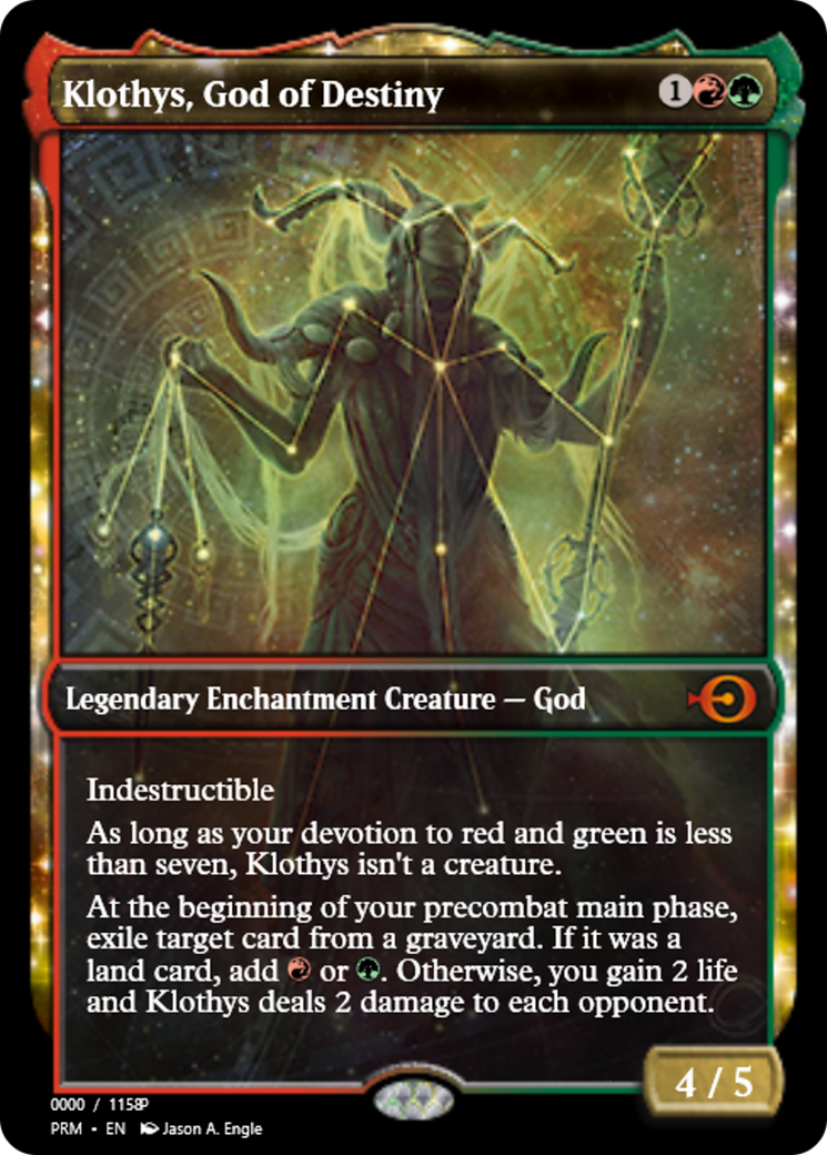 Klothys, God of Destiny (PRM-79861) - Magic Online Promos: (enchantment)