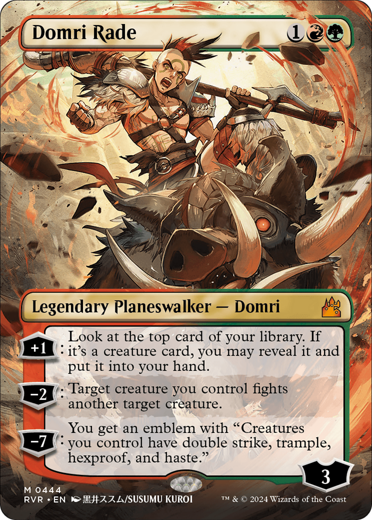 Domri Rade (Anime Borderless) (RVR-444) - Ravnica Remastered (Borderless) Foil