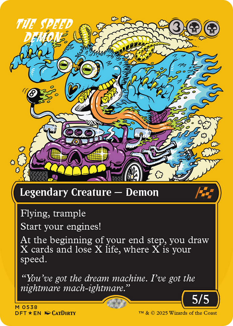 The Speed Demon (DFT-538) - Aetherdrift (Borderless) Foil