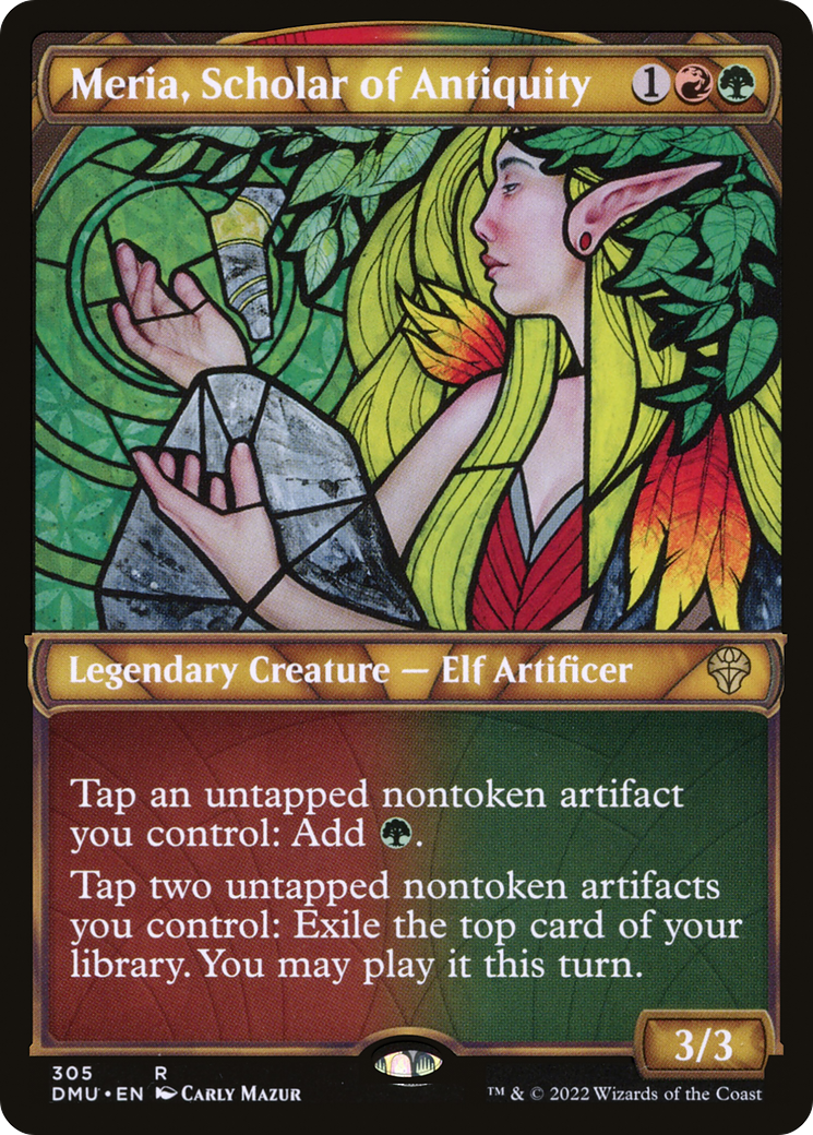 Meria, Scholar of Antiquity (Showcase) (DMU-305) - Dominaria United: (Showcase) Foil