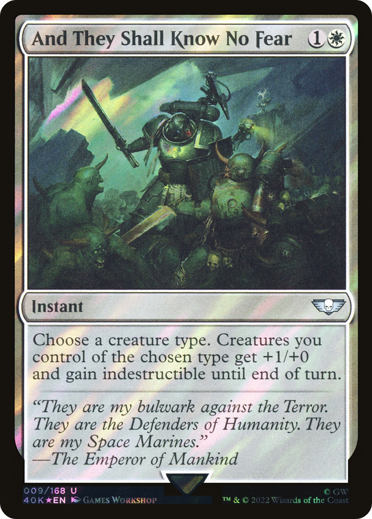 And They Shall Know No Fear (Surge Foil) (40K-09★) - Warhammer 40,000 Commander Foil