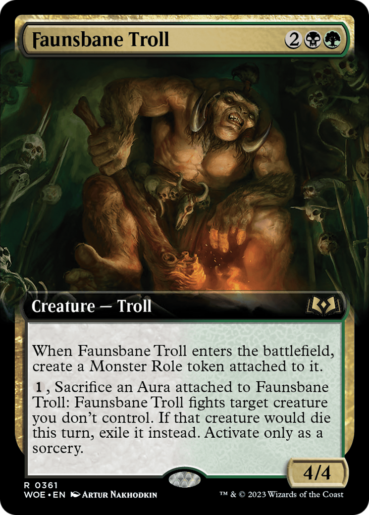 Faunsbane Troll (Extended Art) (WOE-361) - Wilds of Eldraine: (Extended Art)