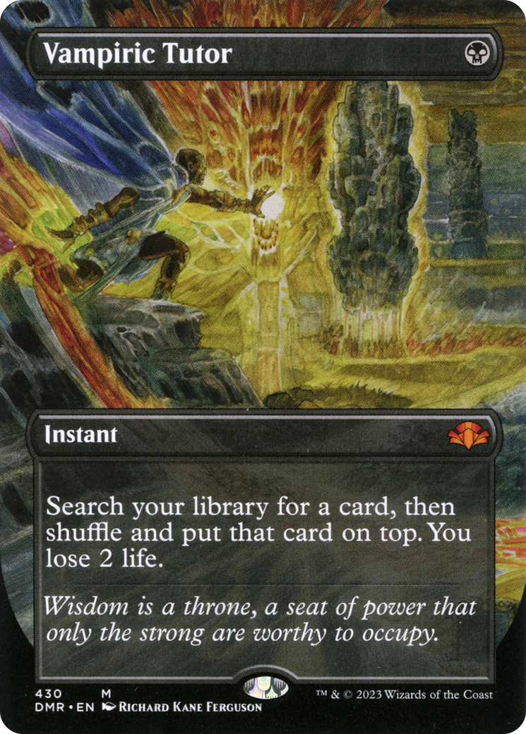 Vampiric Tutor (Borderless) (DMR-430) - Dominaria Remastered (Borderless)