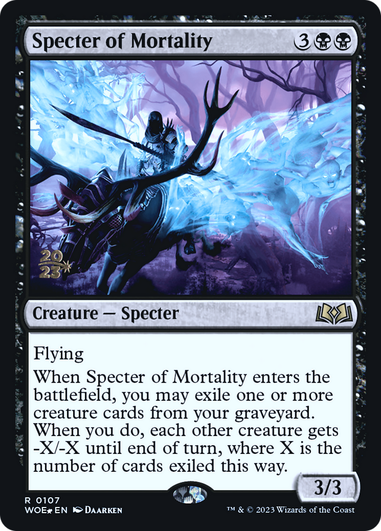 Specter of Mortality (PRE-107S) - Wilds of Eldraine Promos Foil