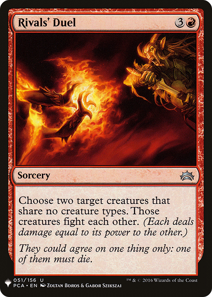 Rivals' Duel (LIST-PCA-51) - The List