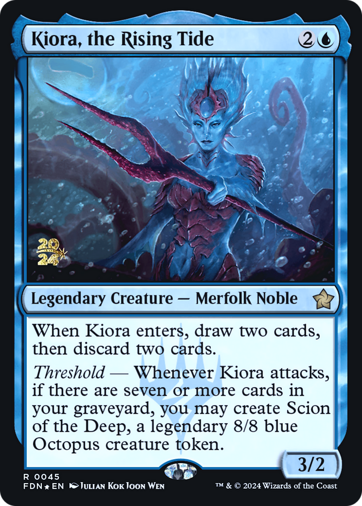 Kiora, the Rising Tide (PRE-45S) - Foundations Promos Foil