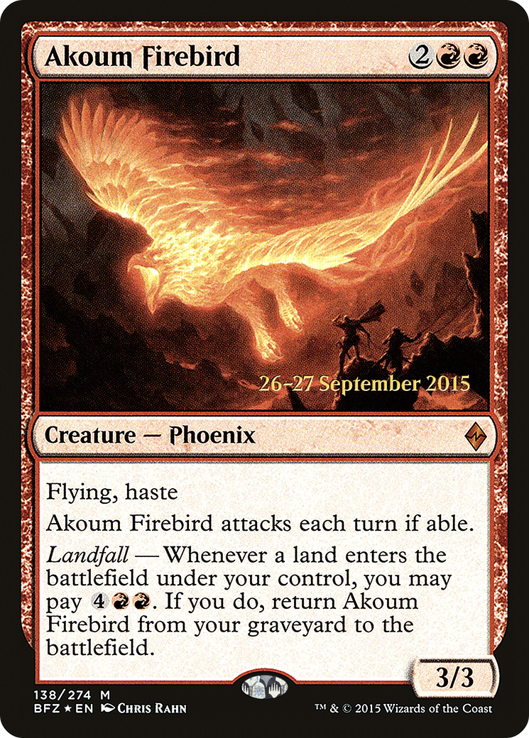 Akoum Firebird (PRE-138S) - Battle for Zendikar Promos Foil