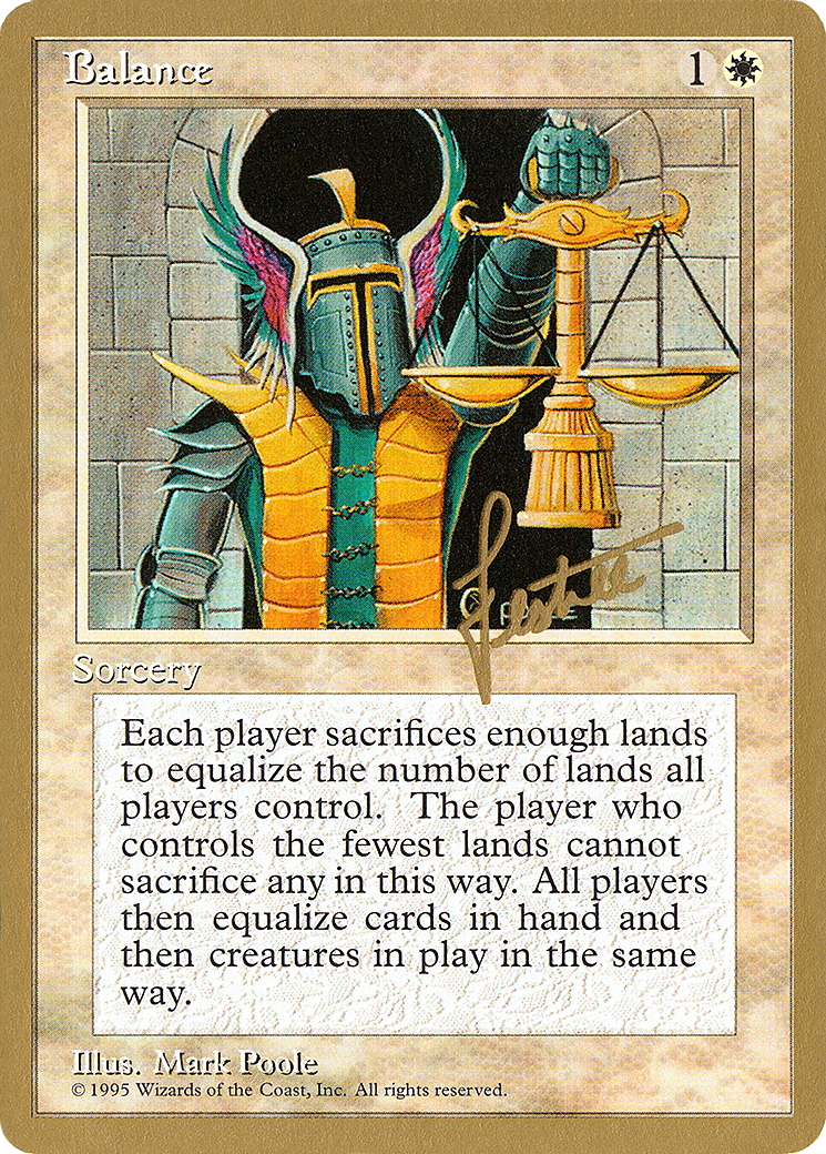 Balance - 1996 Bertrand Lestree (4ED) (WCD-) - Pro Tour Collector Set