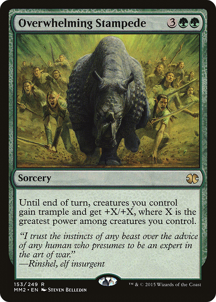 Overwhelming Stampede (MM2-153) - Modern Masters 2015 Foil
