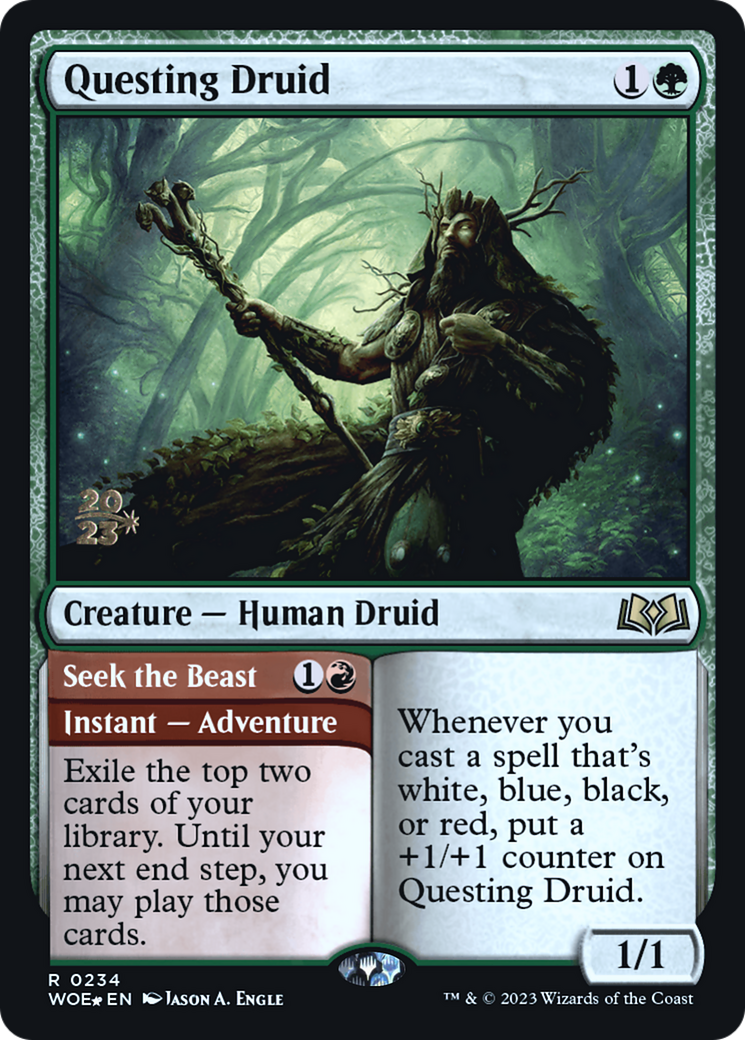 Questing Druid (PRE-234S) - Wilds of Eldraine Promos Foil