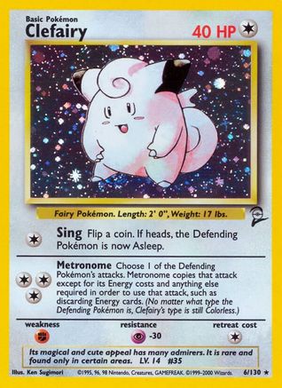 Clefairy 006/130 - Holofoil Base Set 2 - Holo Rare