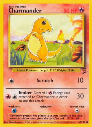 Charmander 069/130 Base Set 2 - Common