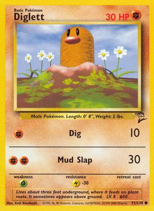 Diglett 071/130 Base Set 2 - Common
