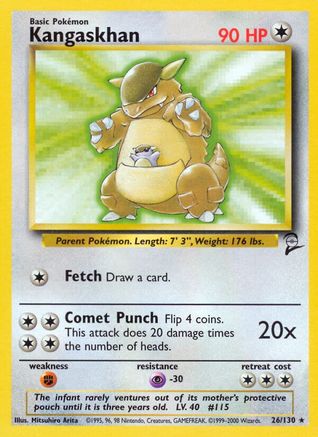 Kangaskhan 026/130 Base Set 2 - Rare