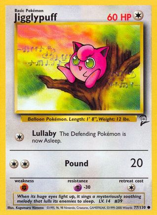 Jigglypuff 077/130 Base Set 2 - Common