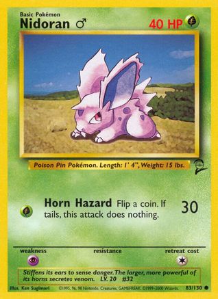 Nidoran M 083/130 Base Set 2 - Common
