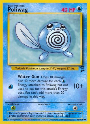 Poliwag 088/130 Base Set 2 - Common