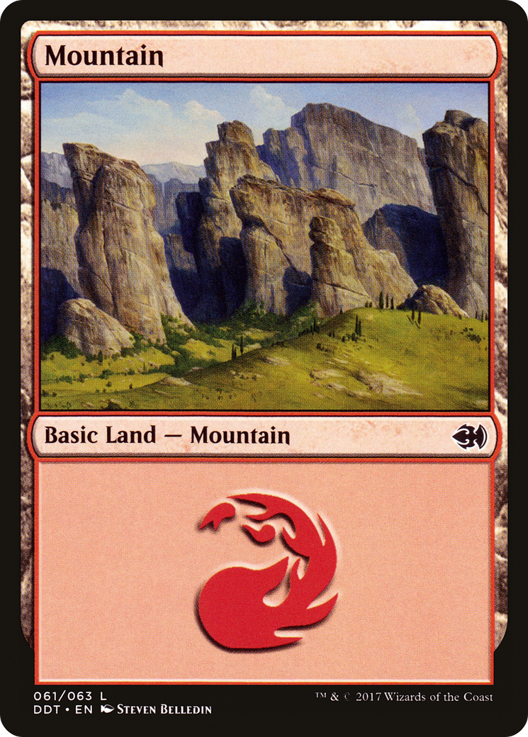 Mountain (61) (DDT-061) - Duel Decks: Merfolk vs. Goblins