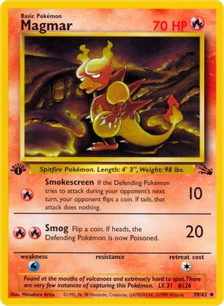 Magmar 039/62 - Unlimited Fossil - Uncommon