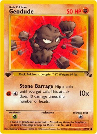 Geodude 047/62 - Unlimited Fossil - Common