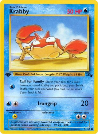 Krabby 051/62 - Unlimited Fossil - Common
