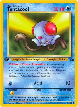 Tentacool 056/62 - Unlimited Fossil - Common