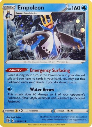 Empoleon 037/172 - Holofoil Miscellaneous Cards & Products - Holo Rare