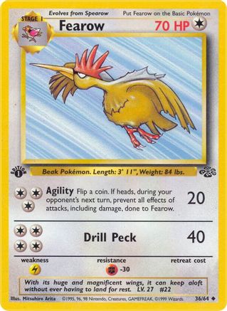 Fearow 036/64 - 1st Edition Jungle - Uncommon